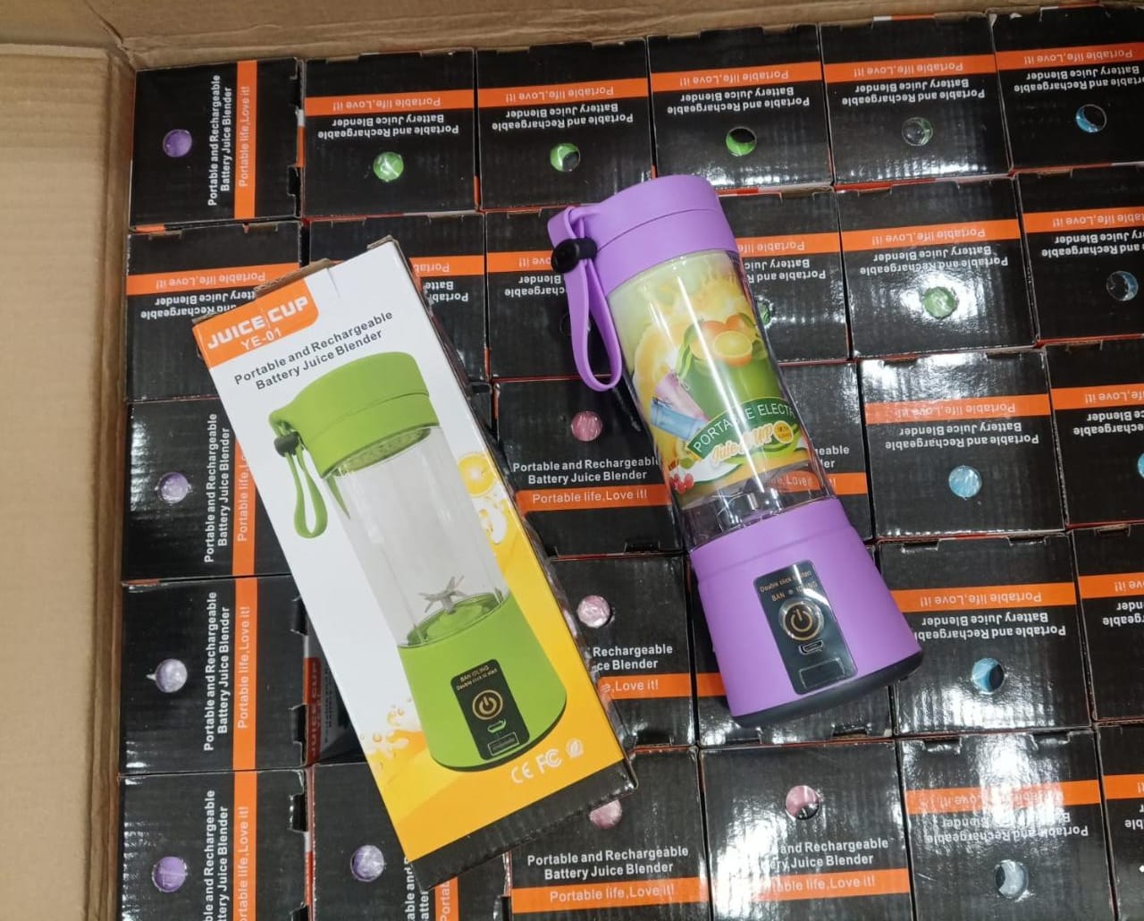 Portable USB Rechargeable  Blender - 6 Blade Juicer Bottle