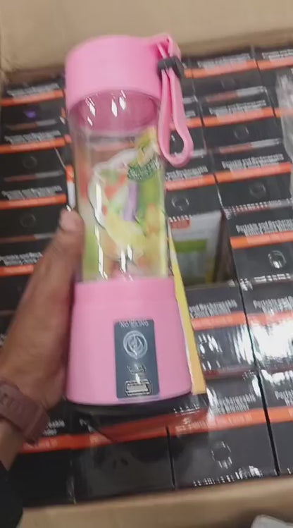 Portable USB Rechargeable  Blender - 6 Blade Juicer Bottle